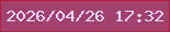 文字の大きさ：5、枠の色：ba193c、背景の色：a2416b、文字の色：ebd9ff 無料ブログパーツのブログ時計