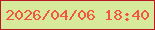 文字の大きさ：2、枠の色：ba1a23、背景の色：d7e99a、文字の色：f35541 無料ブログパーツのブログ時計