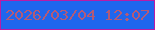 文字の大きさ：5、枠の色：ba1ba6、背景の色：1f66ed、文字の色：b35a77 無料ブログパーツのブログ時計