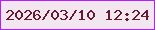 文字の大きさ：4、枠の色：ba1bfa、背景の色：f2e7f1、文字の色：681b30 無料ブログパーツのブログ時計
