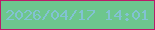 文字の大きさ：5、枠の色：ba1c69、背景の色：6dc68e、文字の色：82c2d3 無料ブログパーツのブログ時計