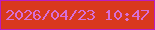 文字の大きさ：4、枠の色：ba1dc0、背景の色：d9381e、文字の色：d76fd7 無料ブログパーツのブログ時計
