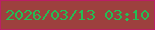 文字の大きさ：2、枠の色：ba1f66、背景の色：9d403e、文字の色：24be54 無料ブログパーツのブログ時計