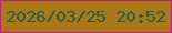 文字の大きさ：5、枠の色：ba2079、背景の色：ab7819、文字の色：245d42 無料ブログパーツのブログ時計