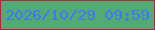 文字の大きさ：2、枠の色：ba2144、背景の色：52ab72、文字の色：3e76ff 無料ブログパーツのブログ時計