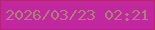 文字の大きさ：4、枠の色：ba2275、背景の色：c1279e、文字の色：ad8075 無料ブログパーツのブログ時計