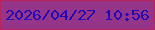 文字の大きさ：1、枠の色：ba2358、背景の色：95358a、文字の色：2305b9 無料ブログパーツのブログ時計