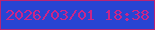 文字の大きさ：4、枠の色：ba2374、背景の色：2844d3、文字の色：ca2589 無料ブログパーツのブログ時計