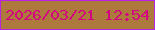 文字の大きさ：5、枠の色：ba23e5、背景の色：ae793c、文字の色：d40382 無料ブログパーツのブログ時計