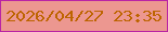 文字の大きさ：4、枠の色：ba24a4、背景の色：ec9790、文字の色：bd6400 無料ブログパーツのブログ時計
