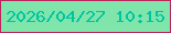 文字の大きさ：1、枠の色：ba265b、背景の色：7fe5ab、文字の色：00c3a1 無料ブログパーツのブログ時計