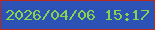 文字の大きさ：3、枠の色：ba291e、背景の色：2b52b4、文字の色：89d44e 無料ブログパーツのブログ時計