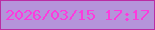 文字の大きさ：1、枠の色：ba2da3、背景の色：b594da、文字の色：fc3bdd 無料ブログパーツのブログ時計
