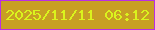 文字の大きさ：5、枠の色：ba2ee4、背景の色：c89f24、文字の色：daf41d 無料ブログパーツのブログ時計
