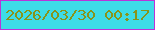 文字の大きさ：1、枠の色：ba33d9、背景の色：3ddce7、文字の色：88941b 無料ブログパーツのブログ時計