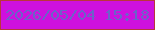 文字の大きさ：4、枠の色：ba363b、背景の色：ce11de、文字の色：6b63c9 無料ブログパーツのブログ時計