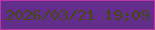 文字の大きさ：2、枠の色：ba36a4、背景の色：632d8c、文字の色：434a10 無料ブログパーツのブログ時計