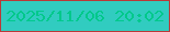 文字の大きさ：4、枠の色：ba3838、背景の色：31ccc0、文字の色：00c88b 無料ブログパーツのブログ時計