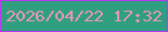 文字の大きさ：3、枠の色：ba38f3、背景の色：2f9f80、文字の色：ed96ba 無料ブログパーツのブログ時計