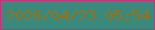 文字の大きさ：1、枠の色：ba3a79、背景の色：3a897c、文字の色：92731e 無料ブログパーツのブログ時計