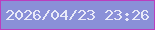 文字の大きさ：3、枠の色：ba3ebe、背景の色：8a90d8、文字の色：e8e9f8 無料ブログパーツのブログ時計