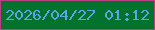 文字の大きさ：2、枠の色：ba3f82、背景の色：03722d、文字の色：5ca5e4 無料ブログパーツのブログ時計