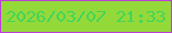 文字の大きさ：1、枠の色：ba3fd8、背景の色：94d93a、文字の色：44d45a 無料ブログパーツのブログ時計