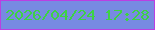 文字の大きさ：1、枠の色：ba3fe2、背景の色：778ae2、文字の色：3dd245 無料ブログパーツのブログ時計