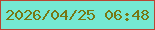 文字の大きさ：1、枠の色：ba4533、背景の色：75e8d3、文字の色：777814 無料ブログパーツのブログ時計