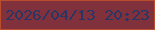 文字の大きさ：4、枠の色：ba4d2d、背景の色：80313b、文字の色：2b3563 無料ブログパーツのブログ時計