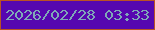 文字の大きさ：5、枠の色：ba5224、背景の色：5607b0、文字の色：7fa8b7 無料ブログパーツのブログ時計