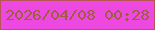 文字の大きさ：5、枠の色：ba5356、背景の色：ed49e0、文字の色：9e5d3c 無料ブログパーツのブログ時計