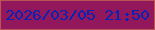 文字の大きさ：1、枠の色：ba5655、背景の色：93175b、文字の色：0a22b4 無料ブログパーツのブログ時計