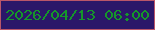文字の大きさ：4、枠の色：ba5669、背景の色：2b1769、文字の色：15962a 無料ブログパーツのブログ時計