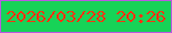 文字の大きさ：3、枠の色：ba59e1、背景の色：17d357、文字の色：ff3011 無料ブログパーツのブログ時計