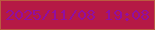 文字の大きさ：2、枠の色：ba5b40、背景の色：b51945、文字の色：910e9f 無料ブログパーツのブログ時計