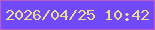 文字の大きさ：5、枠の色：ba5bc9、背景の色：714bf9、文字の色：eddb8f 無料ブログパーツのブログ時計