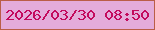 文字の大きさ：3、枠の色：ba5e47、背景の色：e4acda、文字の色：c30a5d 無料ブログパーツのブログ時計
