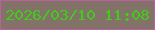 文字の大きさ：1、枠の色：ba5fa0、背景の色：837268、文字の色：40cc18 無料ブログパーツのブログ時計