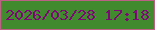 文字の大きさ：1、枠の色：ba6184、背景の色：418a2e、文字の色：7d0876 無料ブログパーツのブログ時計