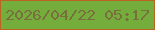 文字の大きさ：4、枠の色：ba641f、背景の色：74ad3b、文字の色：786f3d 無料ブログパーツのブログ時計