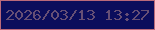 文字の大きさ：5、枠の色：ba697a、背景の色：0b0d5c、文字の色：664f75 無料ブログパーツのブログ時計