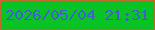 文字の大きさ：3、枠の色：ba6b2d、背景の色：09c325、文字の色：405fd0 無料ブログパーツのブログ時計