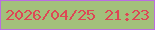 文字の大きさ：2、枠の色：ba6de1、背景の色：a3c07b、文字の色：dd4755 無料ブログパーツのブログ時計