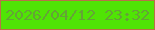 文字の大きさ：2、枠の色：ba7048、背景の色：50e405、文字の色：64a436 無料ブログパーツのブログ時計