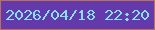 文字の大きさ：3、枠の色：ba7159、背景の色：6339ac、文字の色：85e1f9 無料ブログパーツのブログ時計