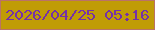 文字の大きさ：1、枠の色：ba7267、背景の色：c09c05、文字の色：7531a7 無料ブログパーツのブログ時計
