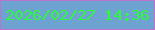文字の大きさ：4、枠の色：ba72cf、背景の色：6ea2d0、文字の色：2dfa3d 無料ブログパーツのブログ時計
