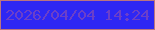 文字の大きさ：1、枠の色：ba7580、背景の色：2e27f4、文字の色：6b3fc9 無料ブログパーツのブログ時計