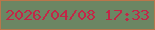文字の大きさ：5、枠の色：ba764a、背景の色：6c8663、文字の色：c22747 無料ブログパーツのブログ時計